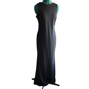 Lulu's Formal Low Back Cutout Cocktail Maxi Dress Minimalist NWT size L
